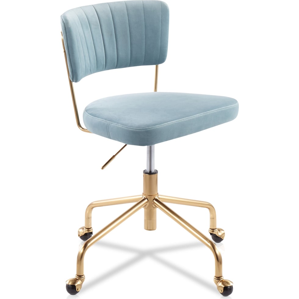 pansy blue desk chair   