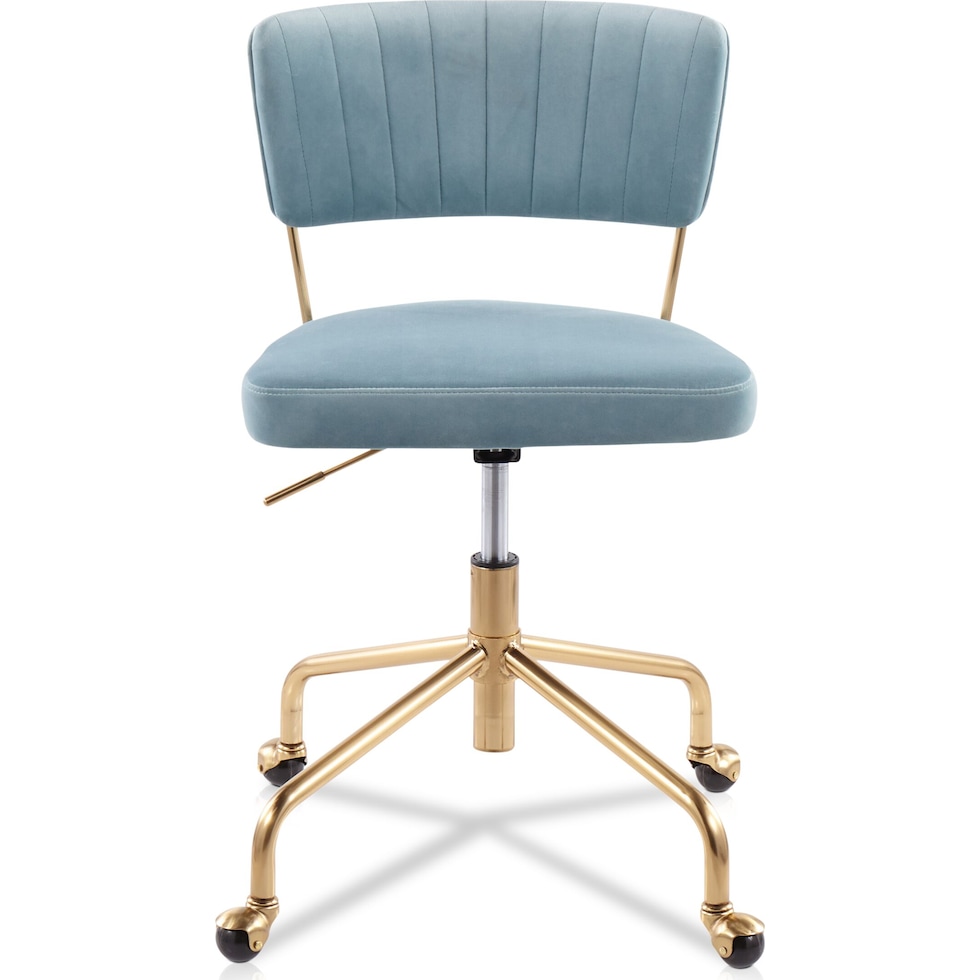 pansy blue desk chair   