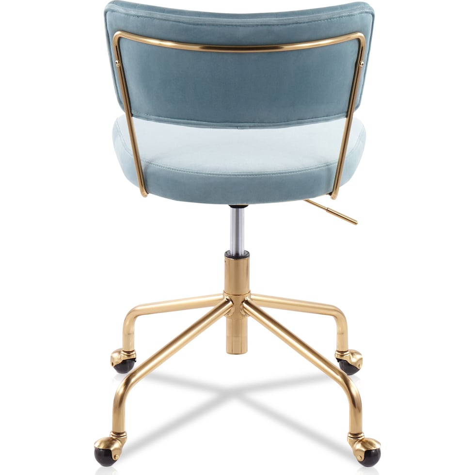 pansy blue desk chair   