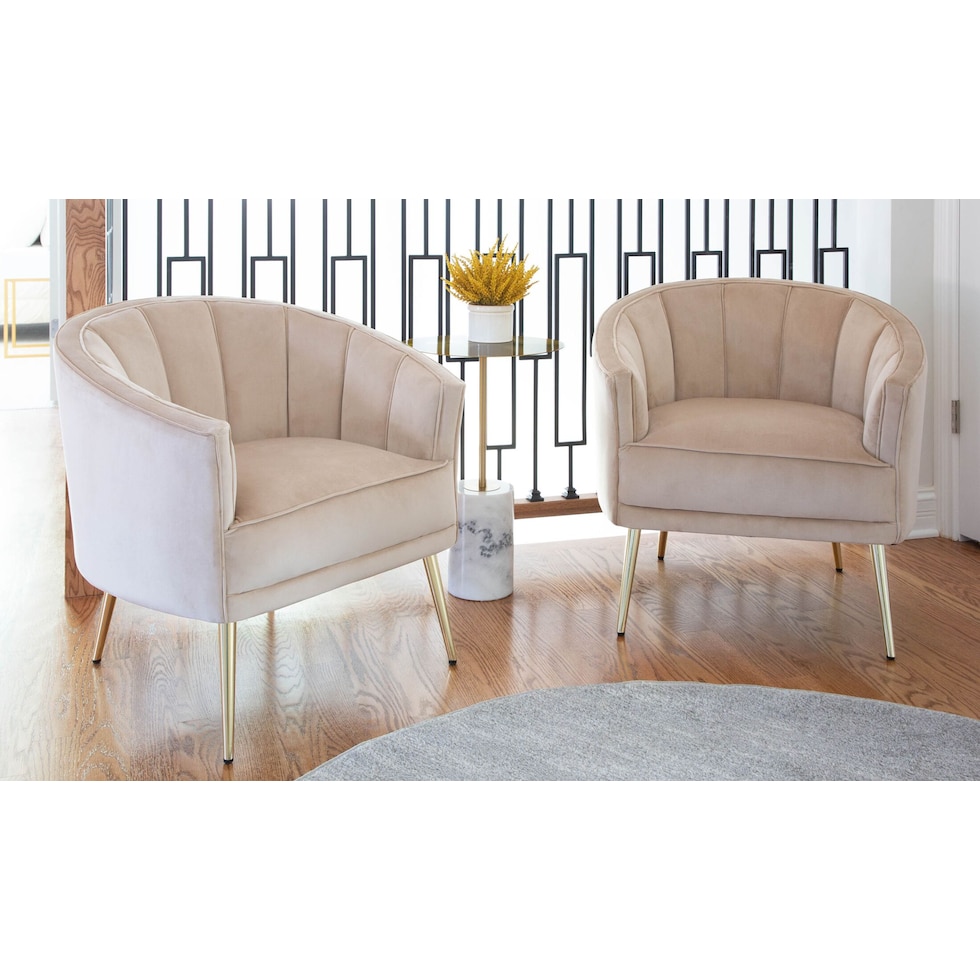 pansy light brown accent chair   