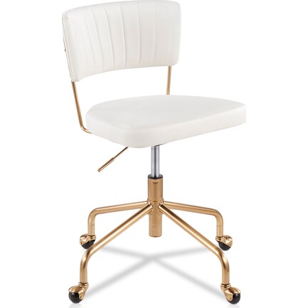 Pansy Desk Chair - Cream