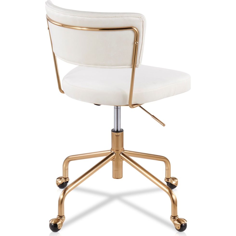 pansy white desk chair   