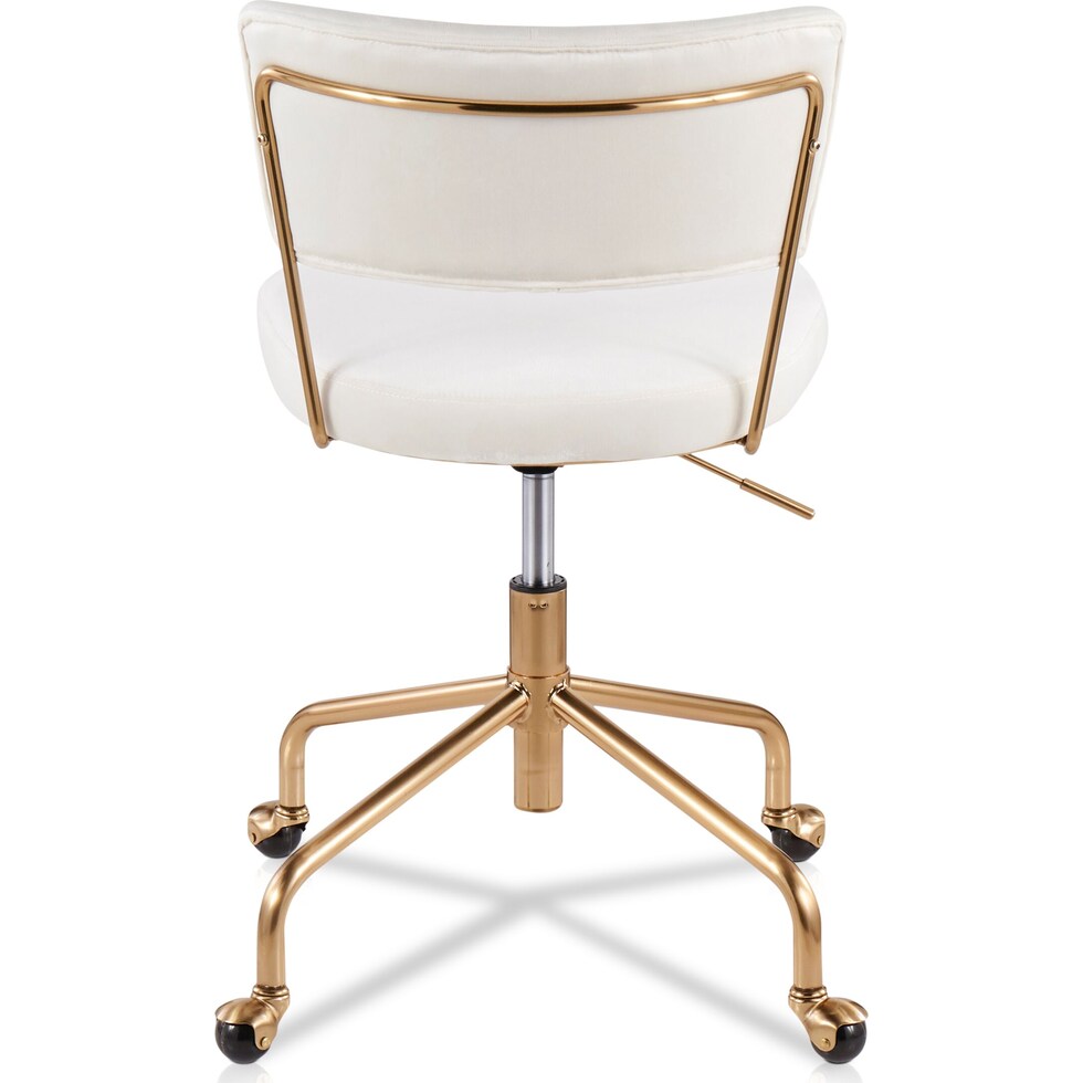 pansy white desk chair   