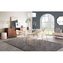 pansy white dining chair   