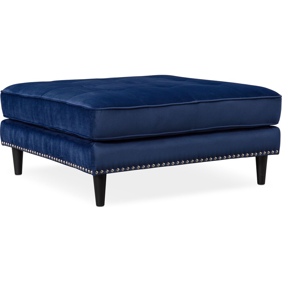 parker blue ottoman   