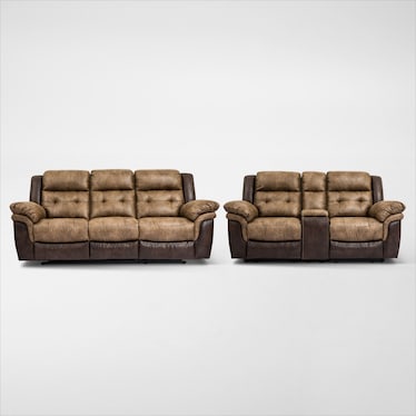 Parker Manual Reclining Sofa and Loveseat