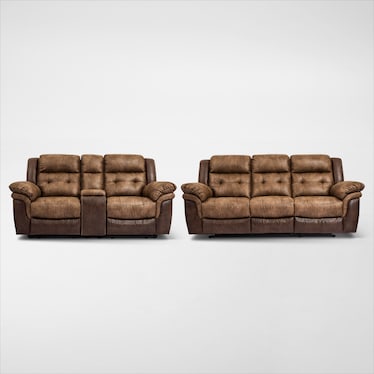 Parker Manual Reclining Sofa and Loveseat