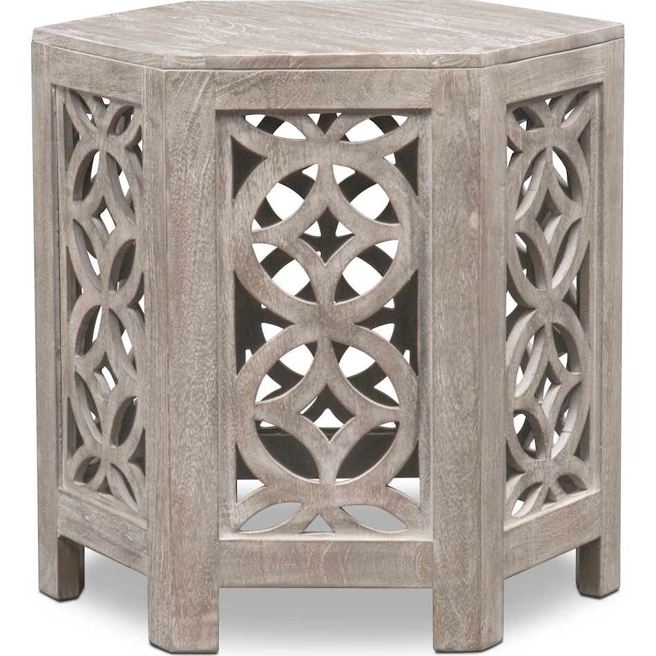 parlor gray end table   