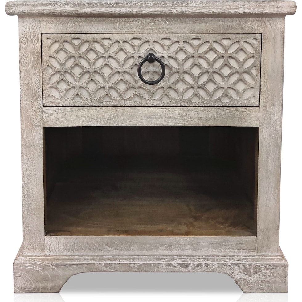 parlor gray end table   