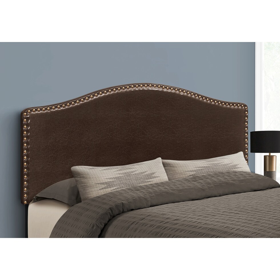 parris dark brown queen headboard   