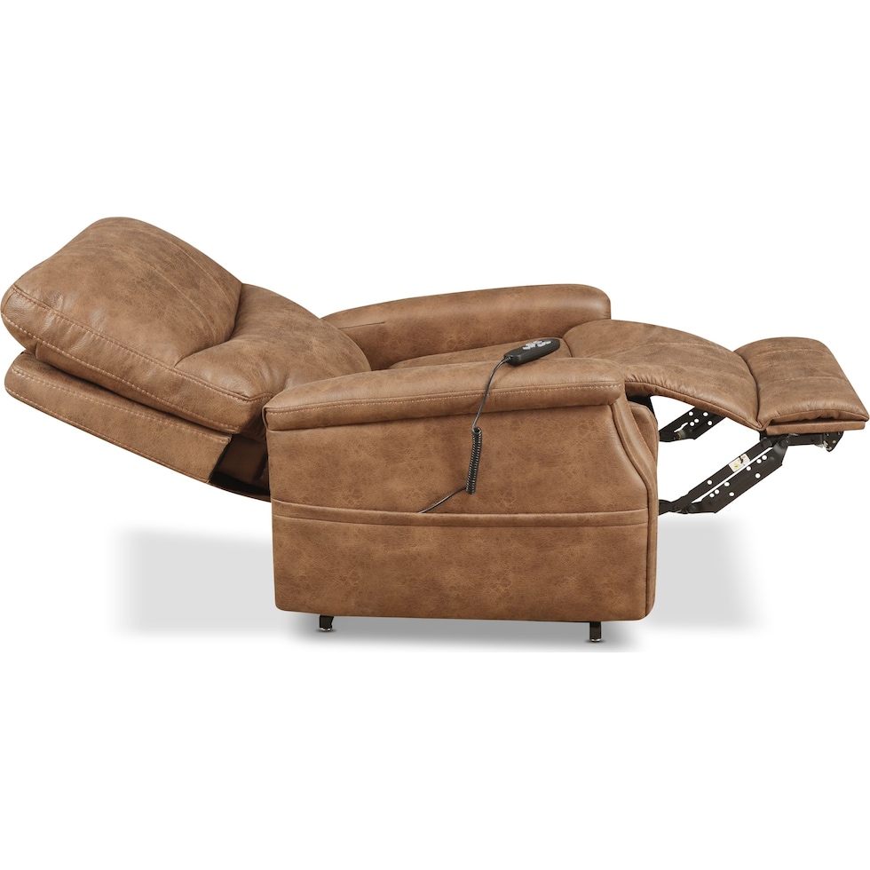 pasco light brown power lift recliner   