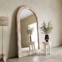 patricia cream floor mirror   