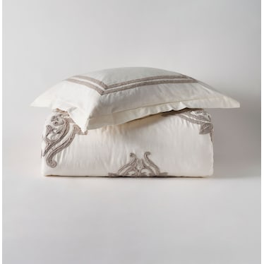 Patrina King Bedding Set - Ivory
