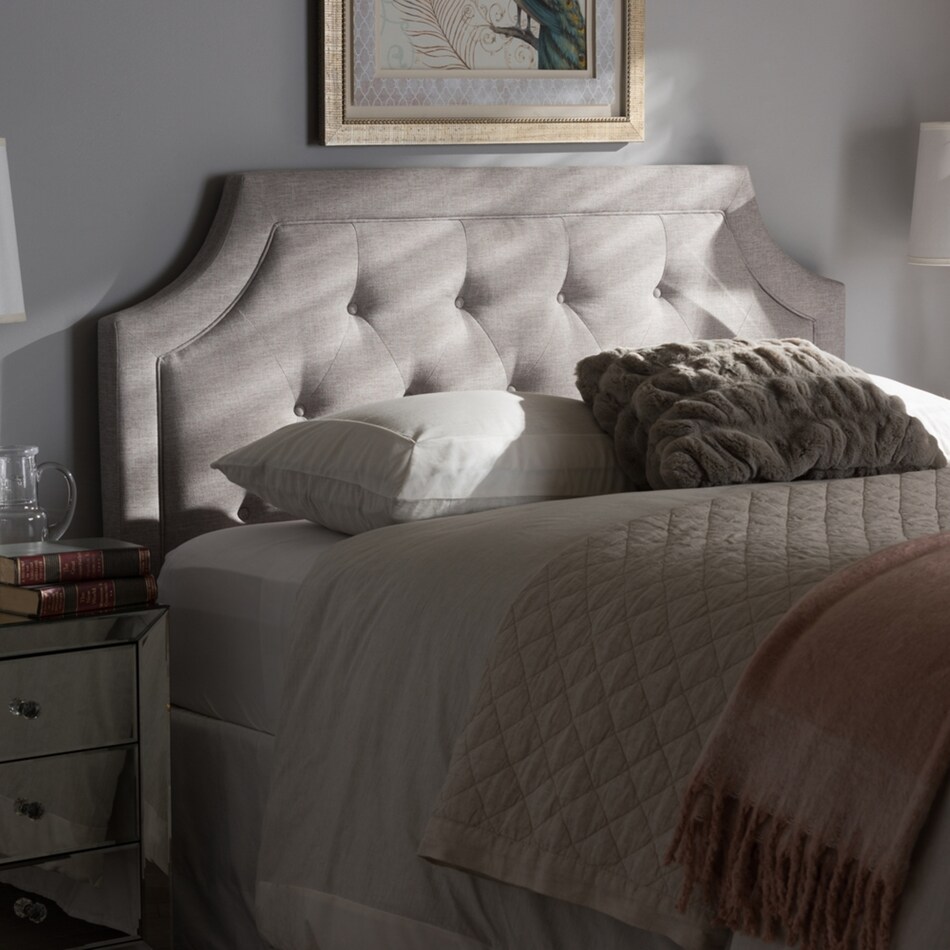 paulette gray king headboard   
