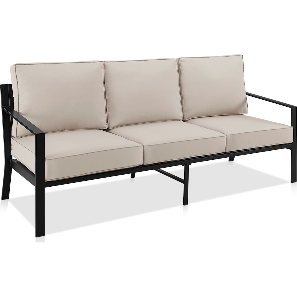 pawley black outdoor sofa   