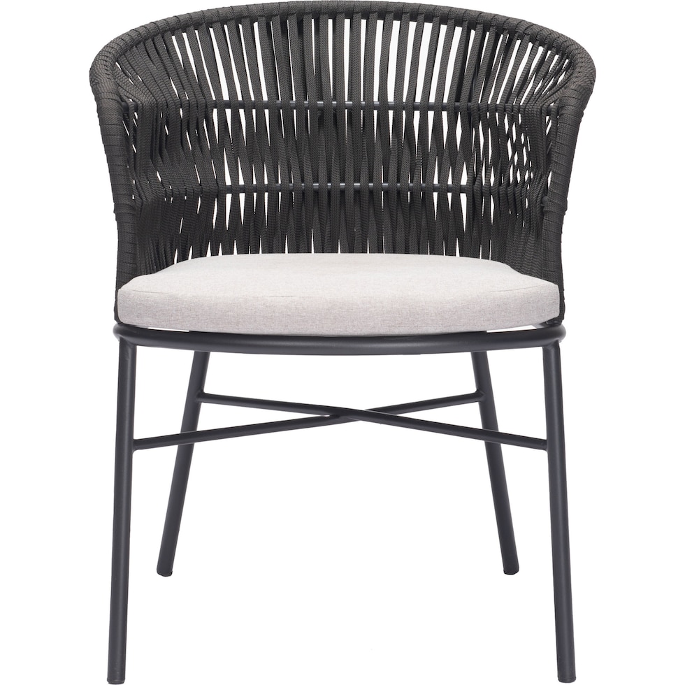 pax black outdoor dining chair   