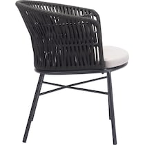 pax black outdoor dining chair   