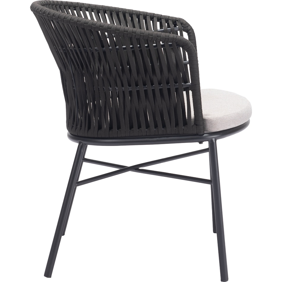 pax black outdoor dining chair   
