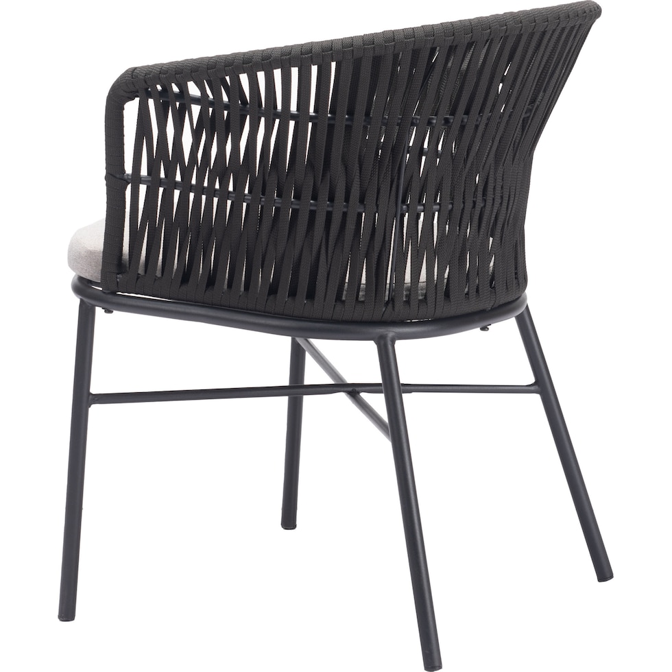 pax black outdoor dining chair   