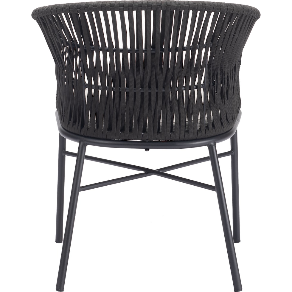 pax black outdoor dining chair   