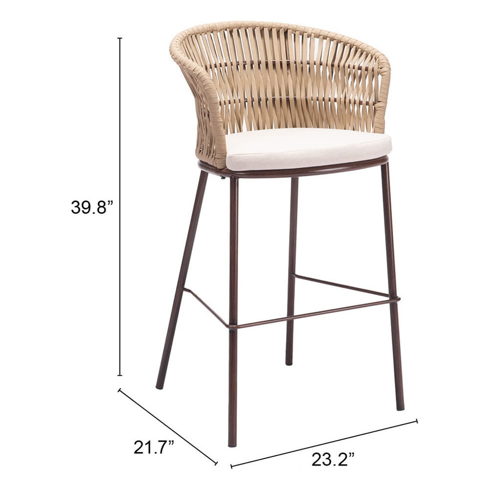 pax light brown outdoor bar stools   