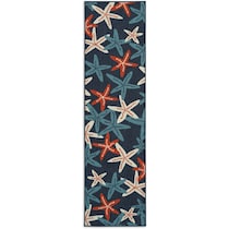peach blue outdoor area rug   