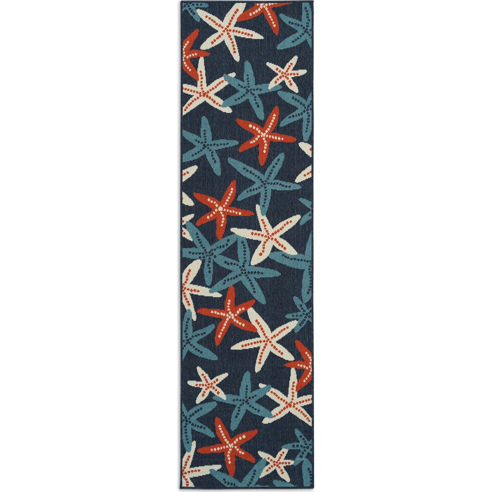 peach blue outdoor area rug   