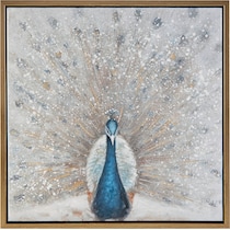 peacock blue wall art   