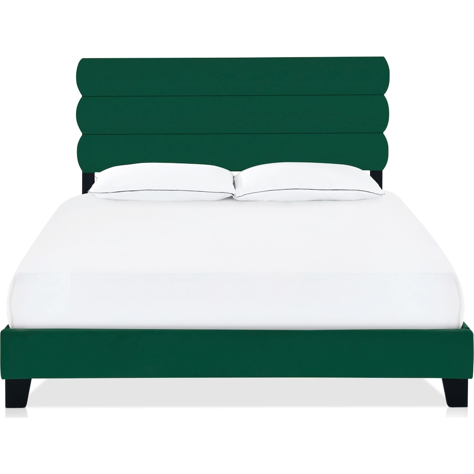 pearl green queen bed   