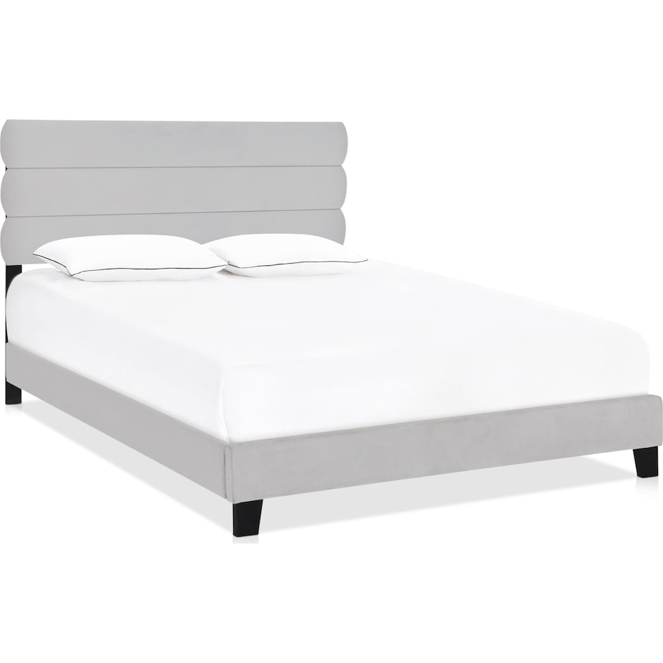 pearl silver queen bed   