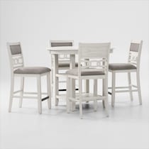pearson white  pc counter height dining room   
