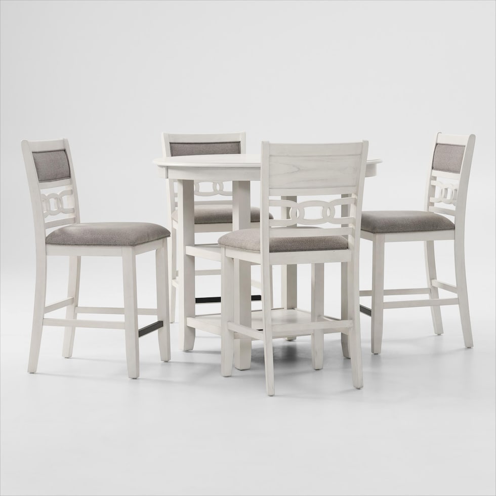 pearson white  pc counter height dining room   