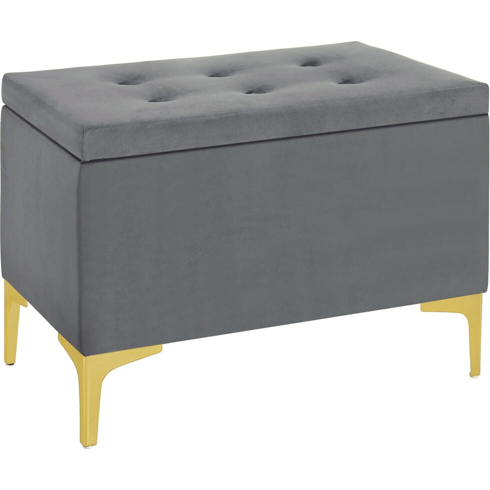 pemberley gray storage bench   
