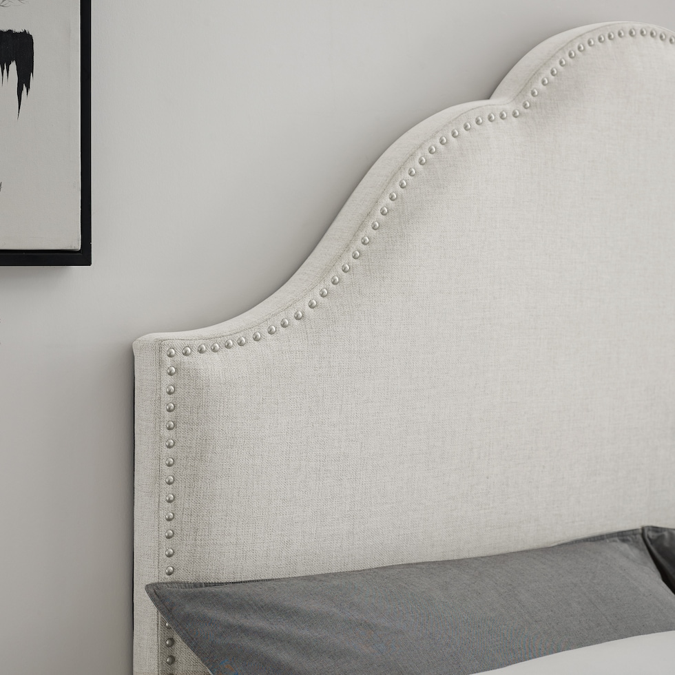 pemberley white king headboard   