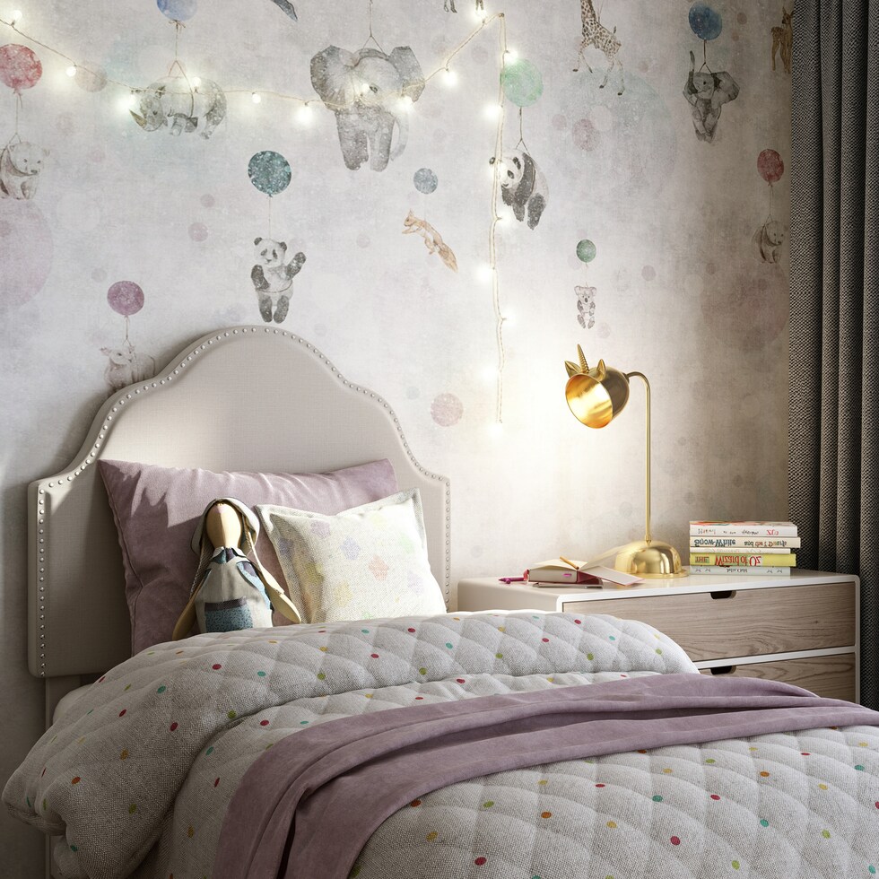 pemberley white twin headboard   