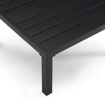 pembroke black outdoor end table   