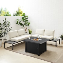 pembroke creme outdoor sectional set   