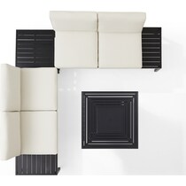 pembroke creme outdoor sectional set   