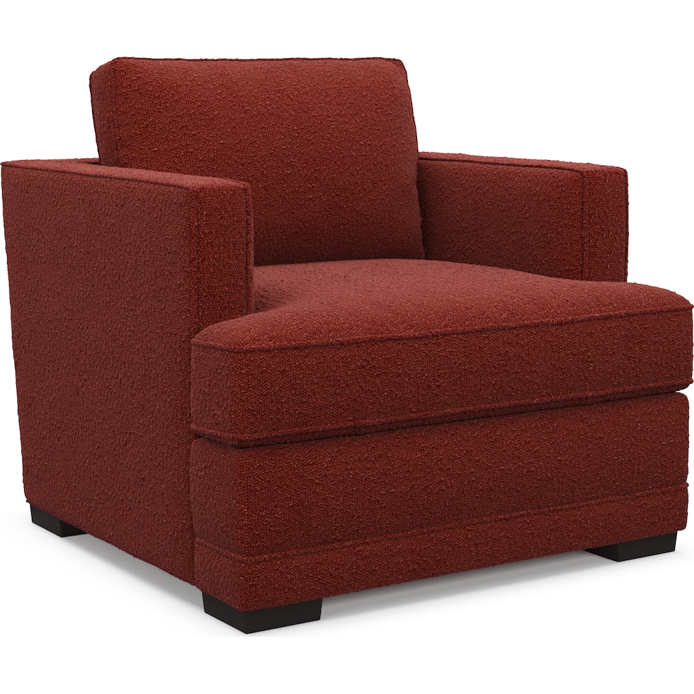 pembroke red accent chair   