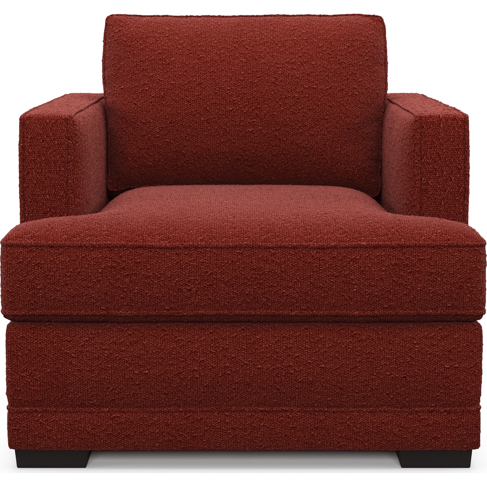 pembroke red accent chair   