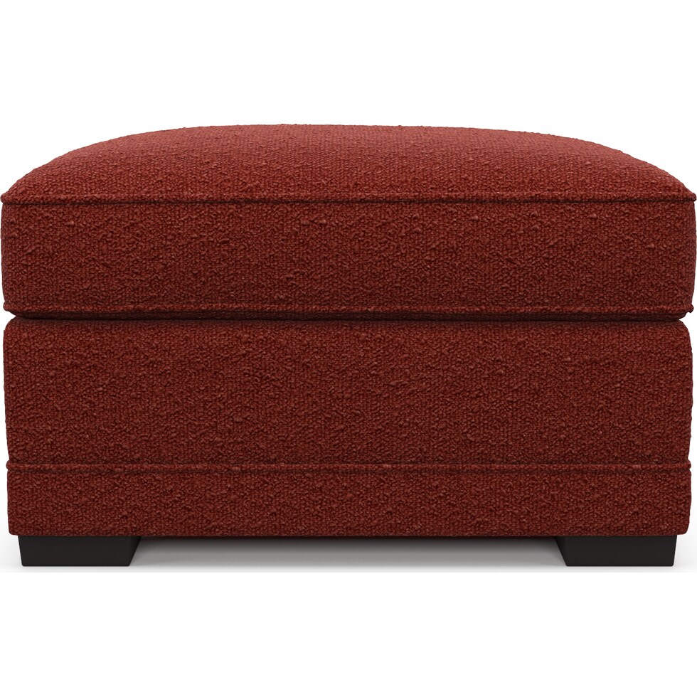 pembroke red ottoman   