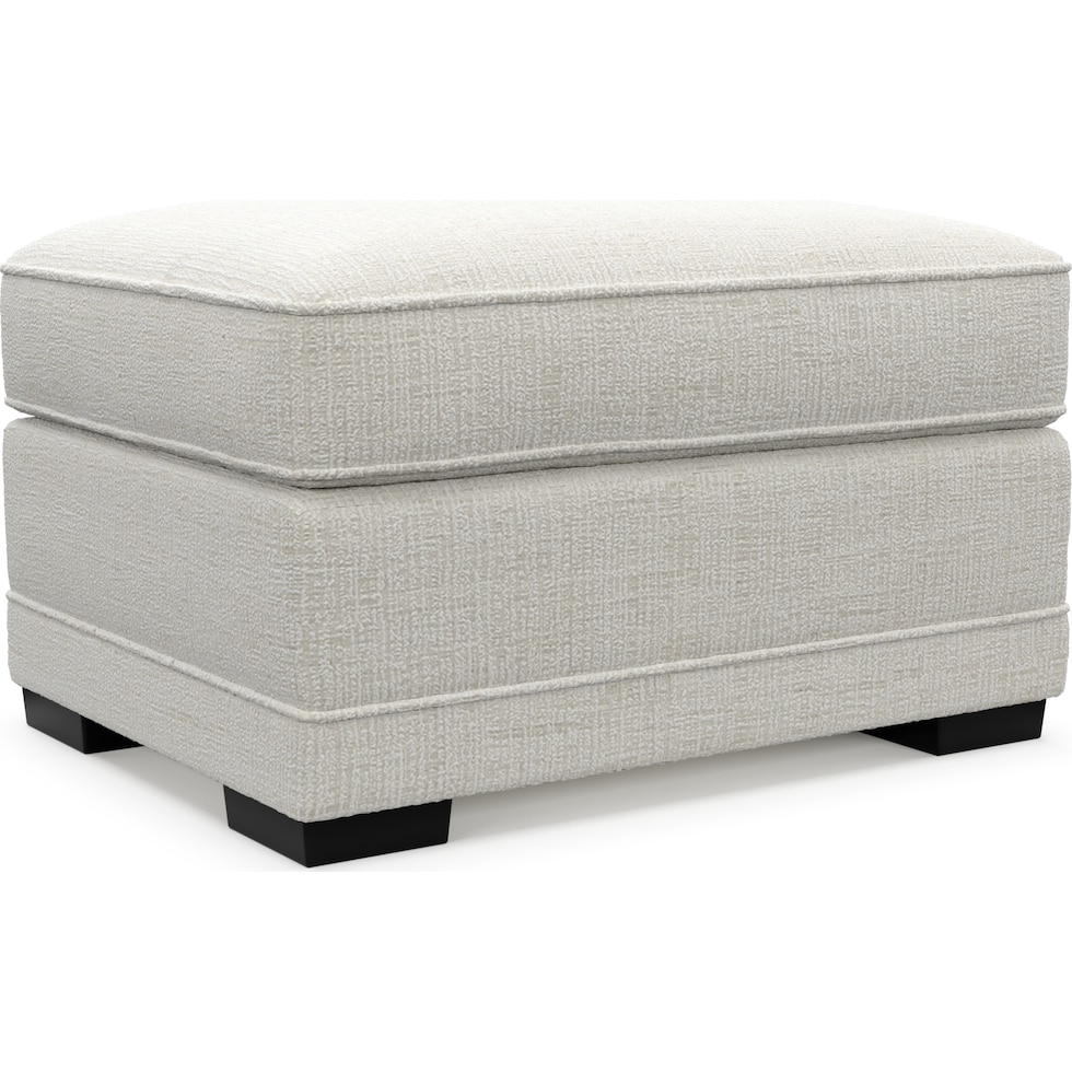 pembroke white ottoman   