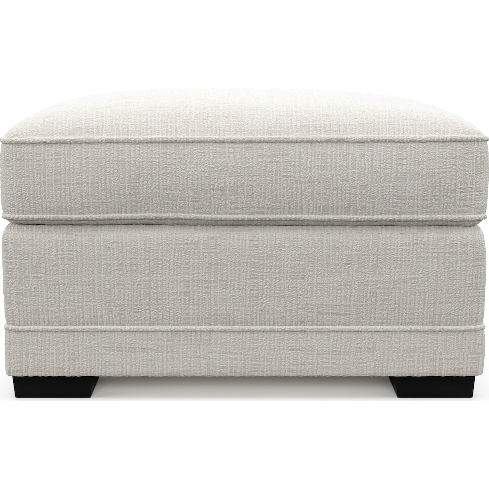 pembroke white ottoman   