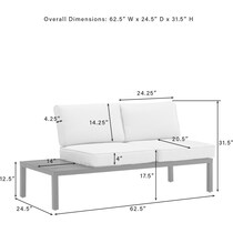 pembroke yellow outdoor sectional set   