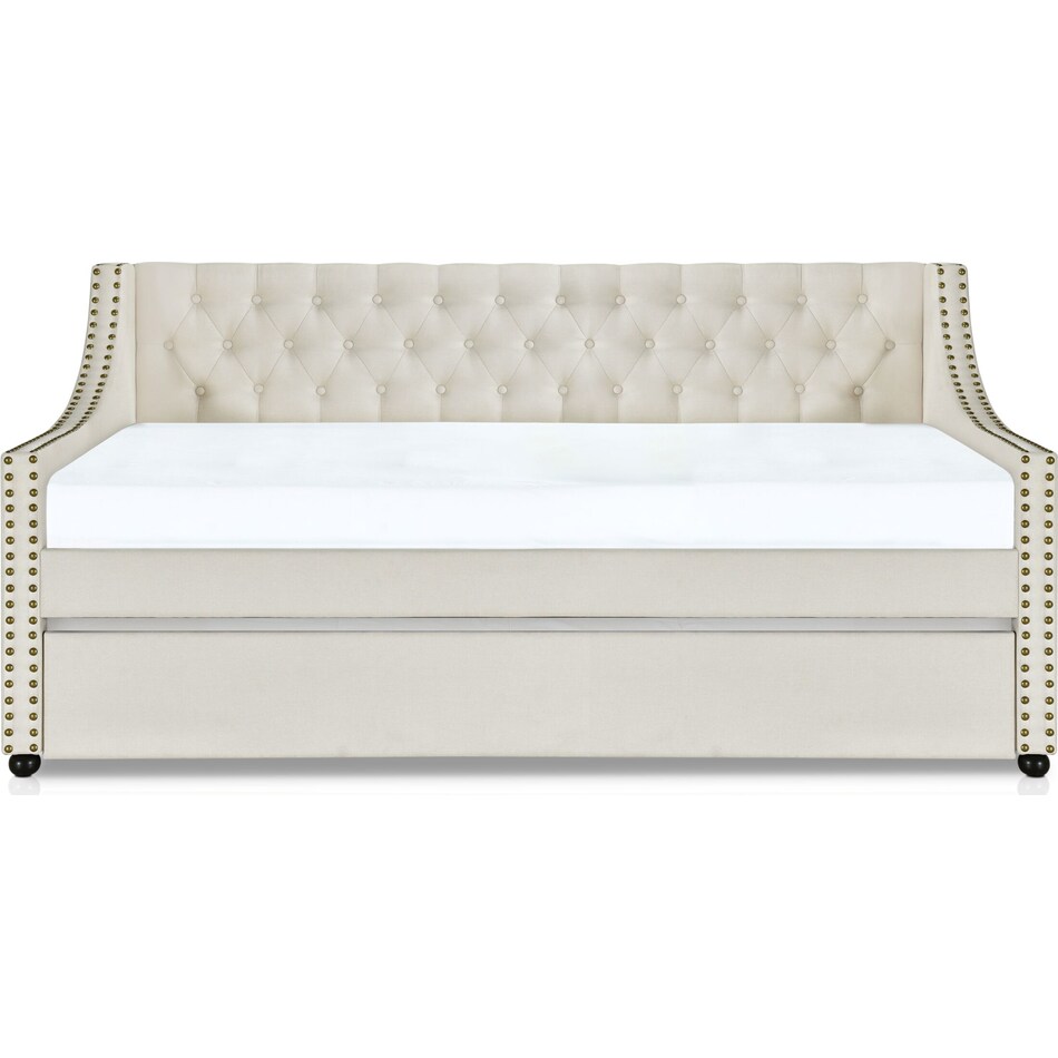 penelope neutral twin daybed with trundle   