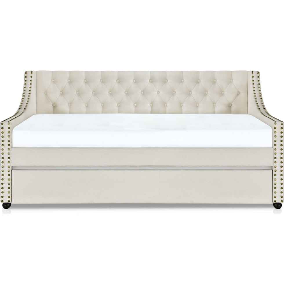 penelope neutral twin daybed with trundle   
