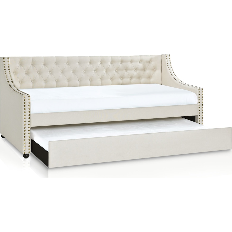 penelope neutral twin daybed with trundle   