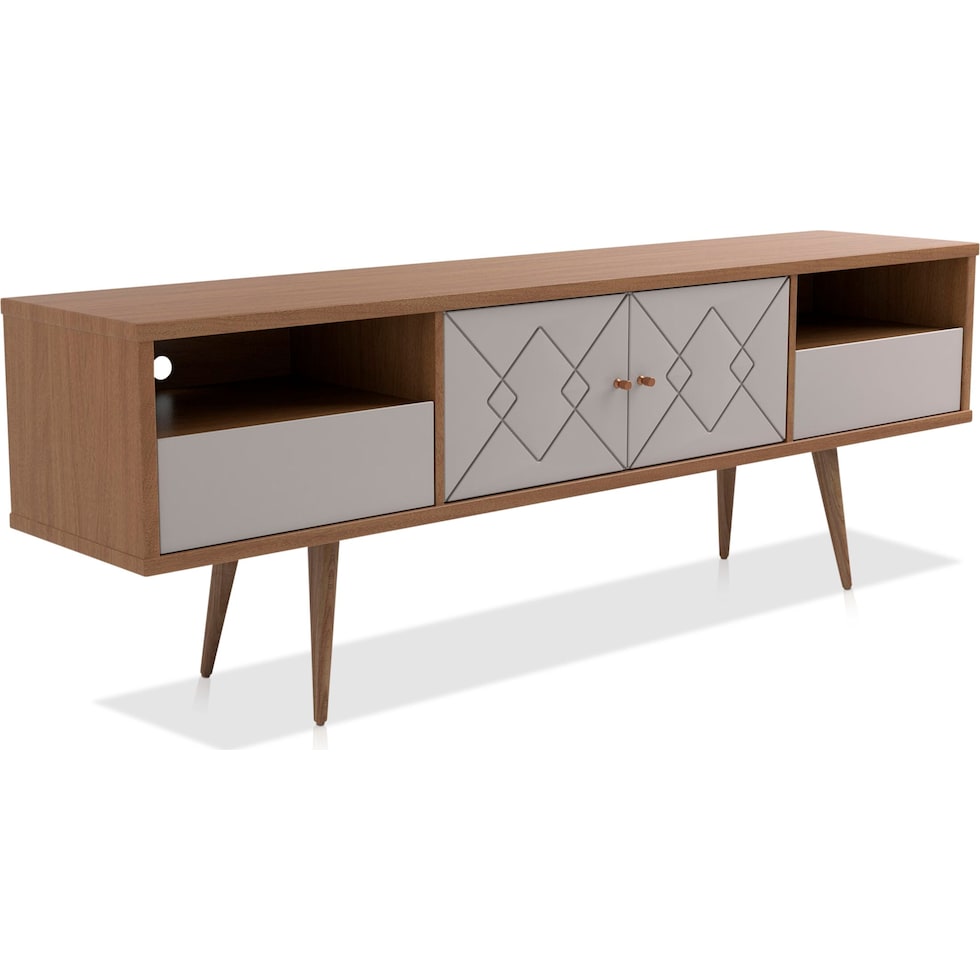 penn off white maple tv stand   