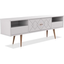 penn white tv stand   