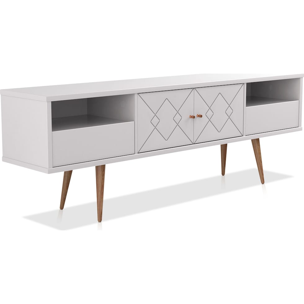 penn white tv stand   